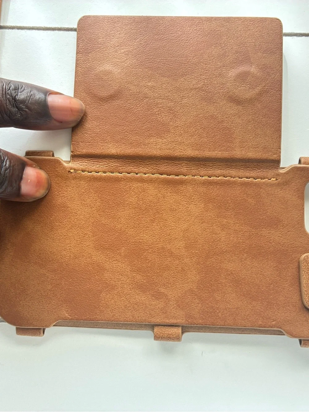 Tan Zip Wrist Wallet with Key Ring